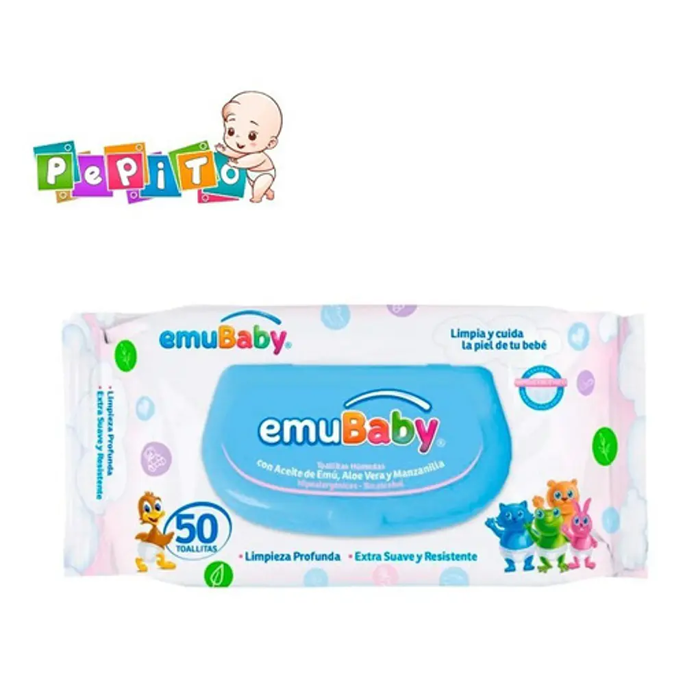 Toallas Húmedas Emubaby Para Bebe 50 Unidades 4