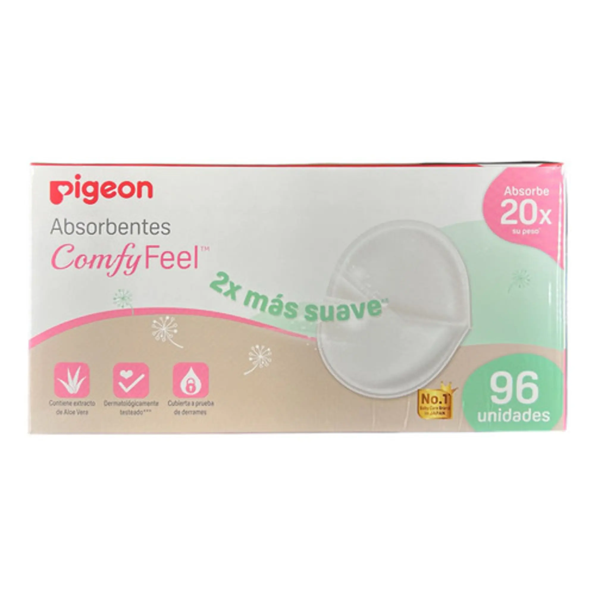 Absorbente De Leche Materna 96 Unidades Pigeon 2