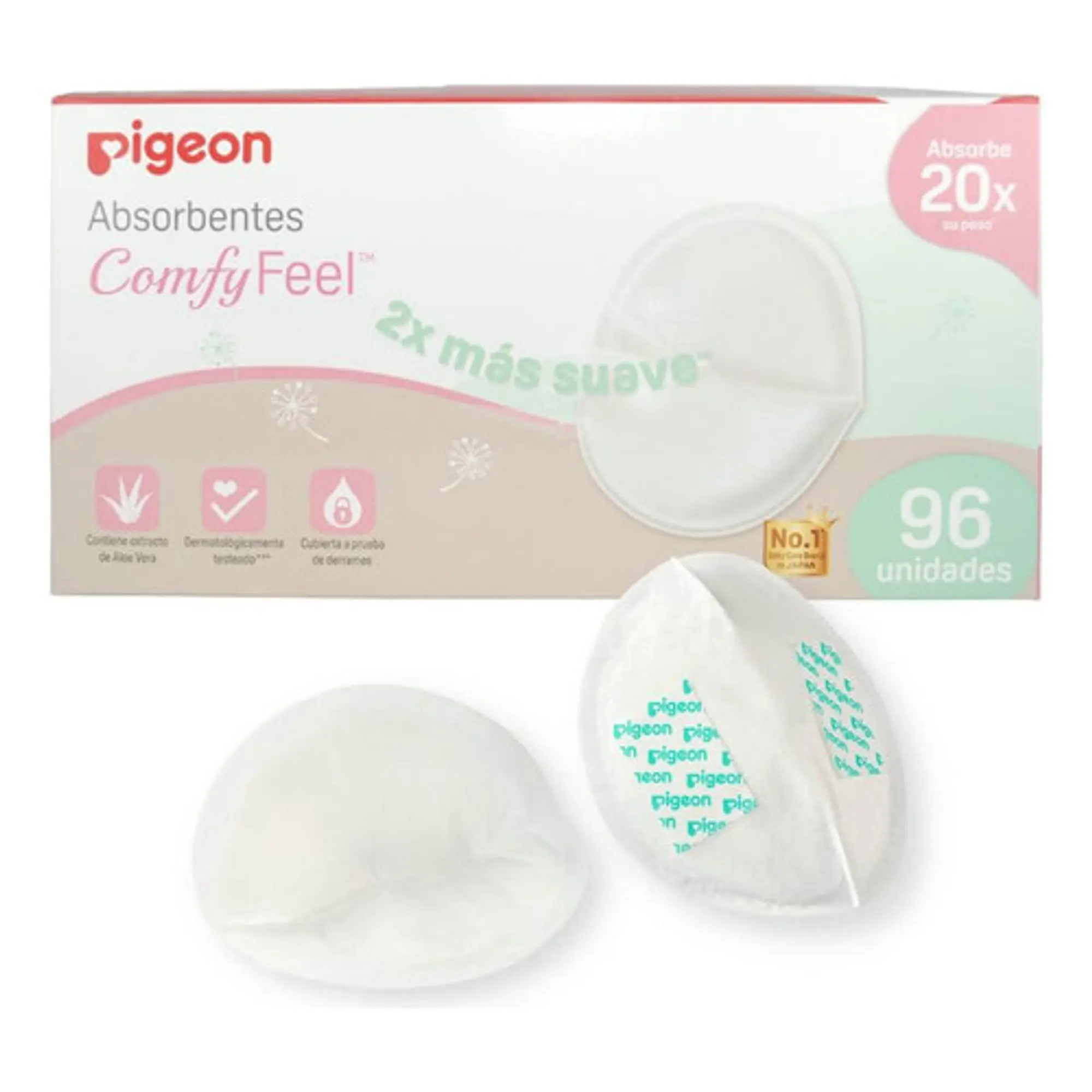Absorbente De Leche Materna 96 Unidades Pigeon 1