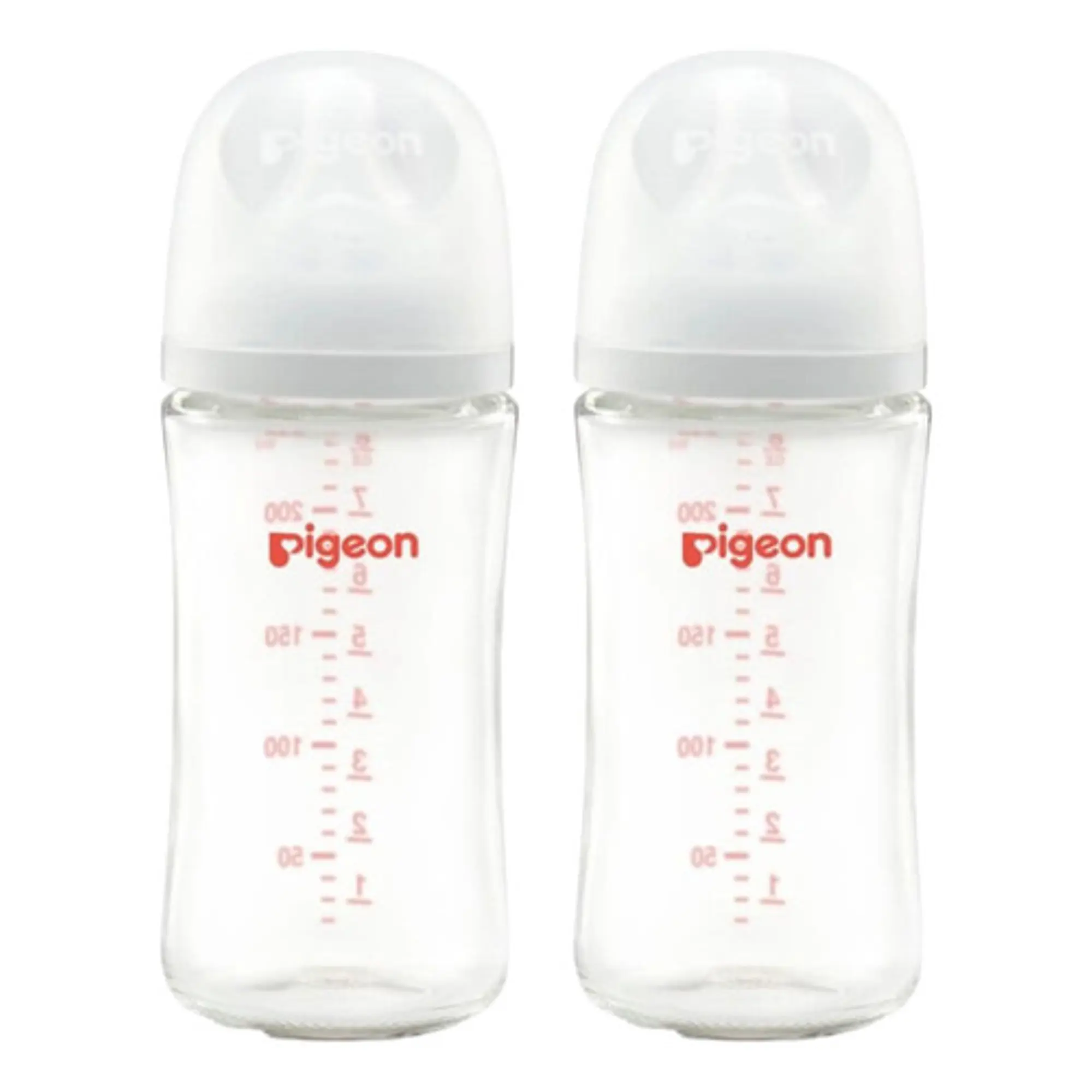 Biberon Vidrio Boca Ancha 240ml X 2uni Pigeon 1