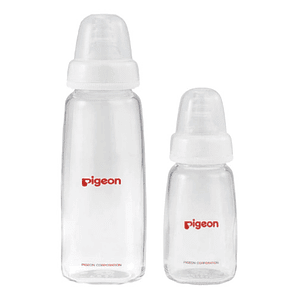 Pack 2 Biberón Vidrio Boca Delgada 240ml Y 120ml Pigeon  