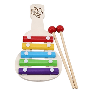 Caja X 5 Juegos De Madera Didáctico Color Niños Xilófono