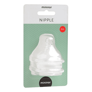 Mininor 2 Tetinas Boca Ancha Anticolicos 6m Bebe