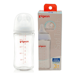 Mamadera De Vidrio Pigeon Softouch 240ml 