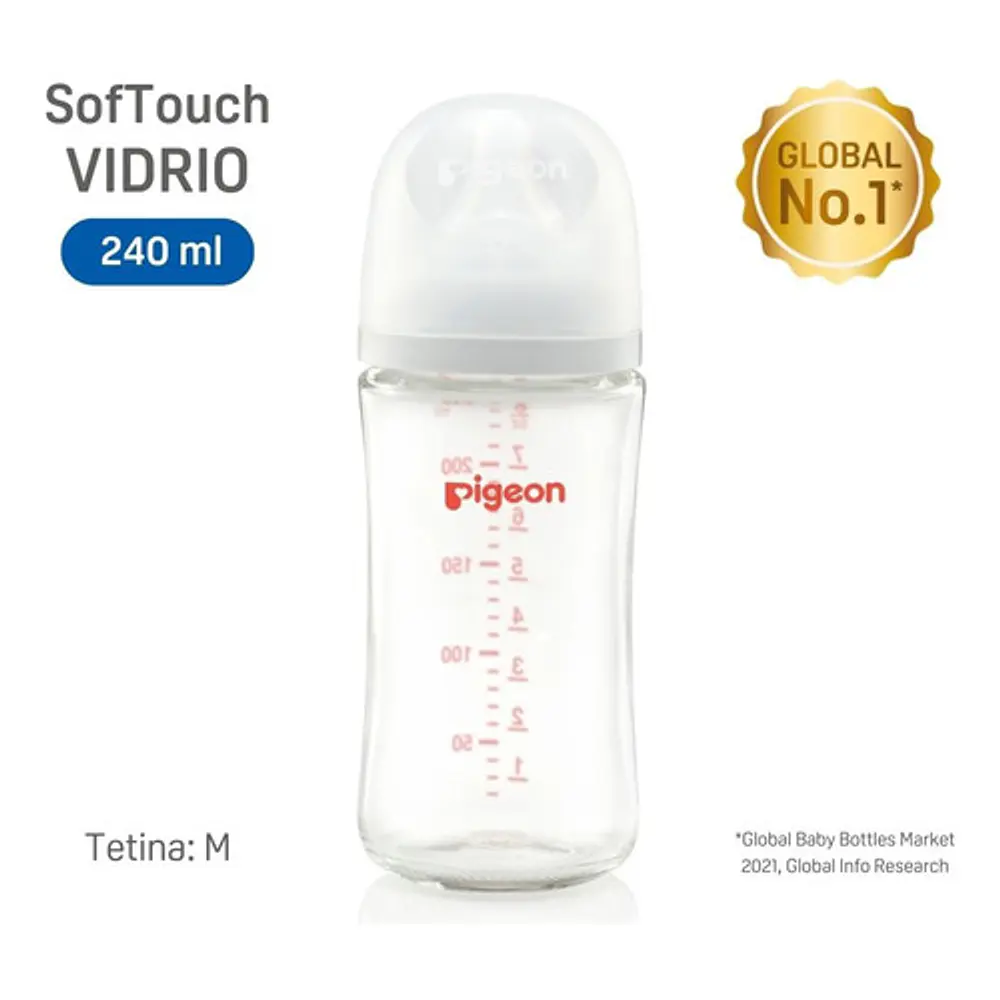 Mamadera De Vidrio Pigeon Softouch 240ml  5