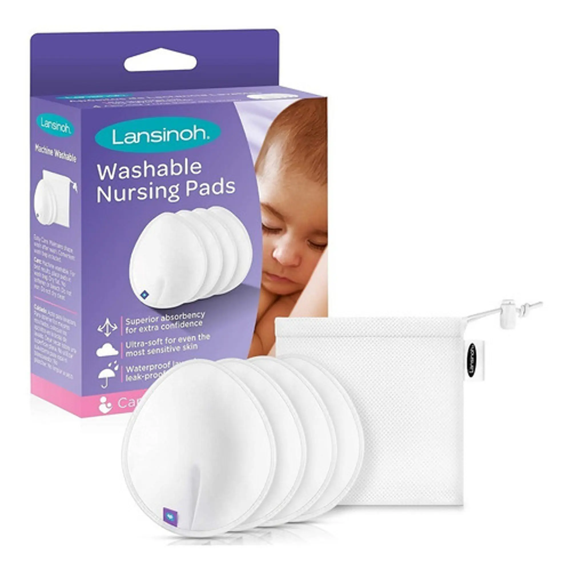 Absorbente De Leche Lavables 4 Pcs lansinoh 1