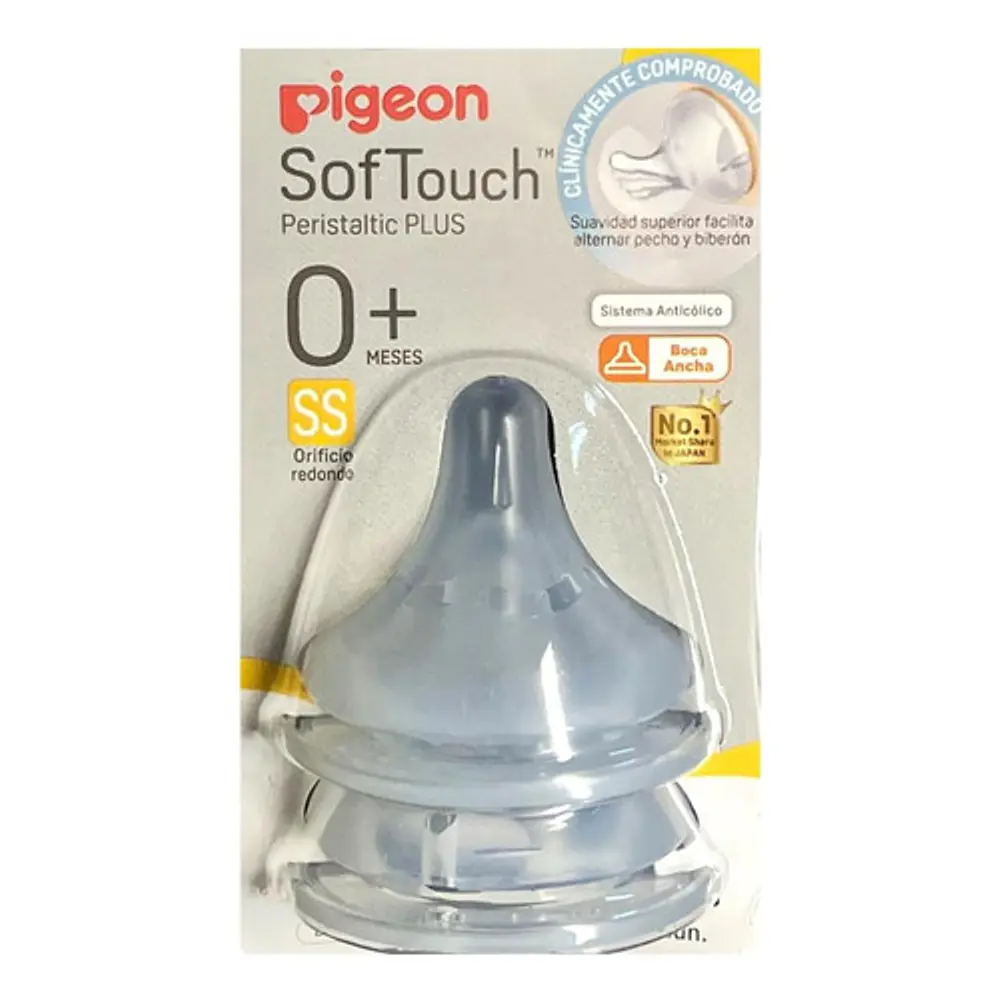 Mamadera 240ml Softouch Pp + Tetinas Ss Pigeon 2