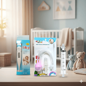 Set de Termómetro y Limpieza Nasal.