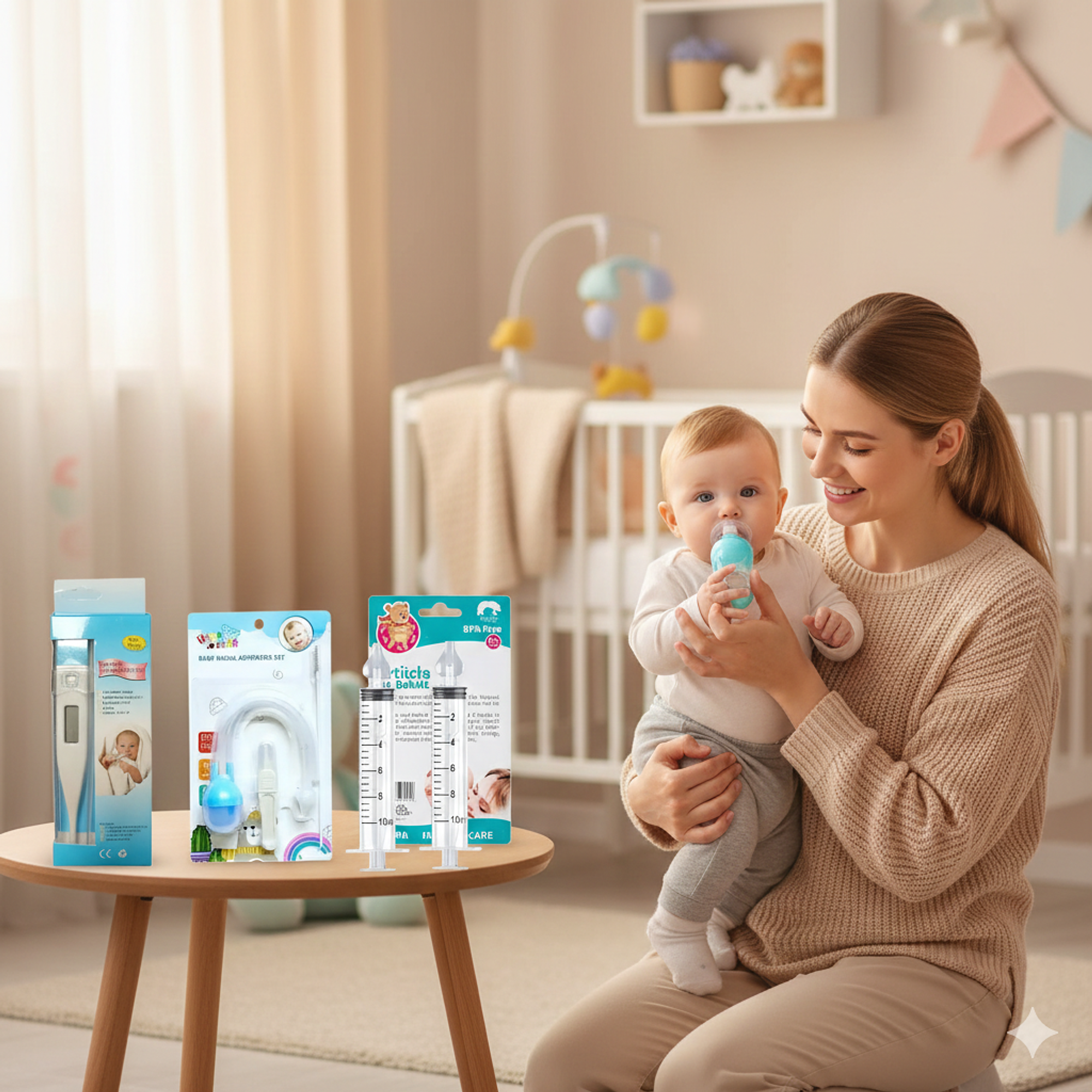 Set de Termómetro y Limpieza Nasal. 6