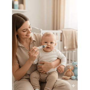Jeringa de Lavado Nasal con Punta de Silicona para Bebés