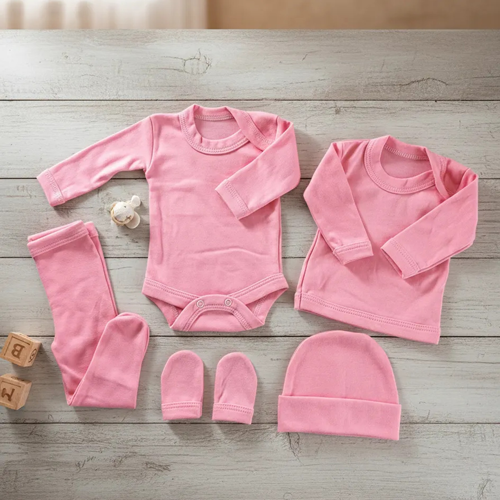 AJUAR BEBE 0-3 MESES POR MAYOR COLOR ROSA  2