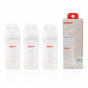 Biberon Boca Ancha 240 Ml Plastico X 3 Piezas