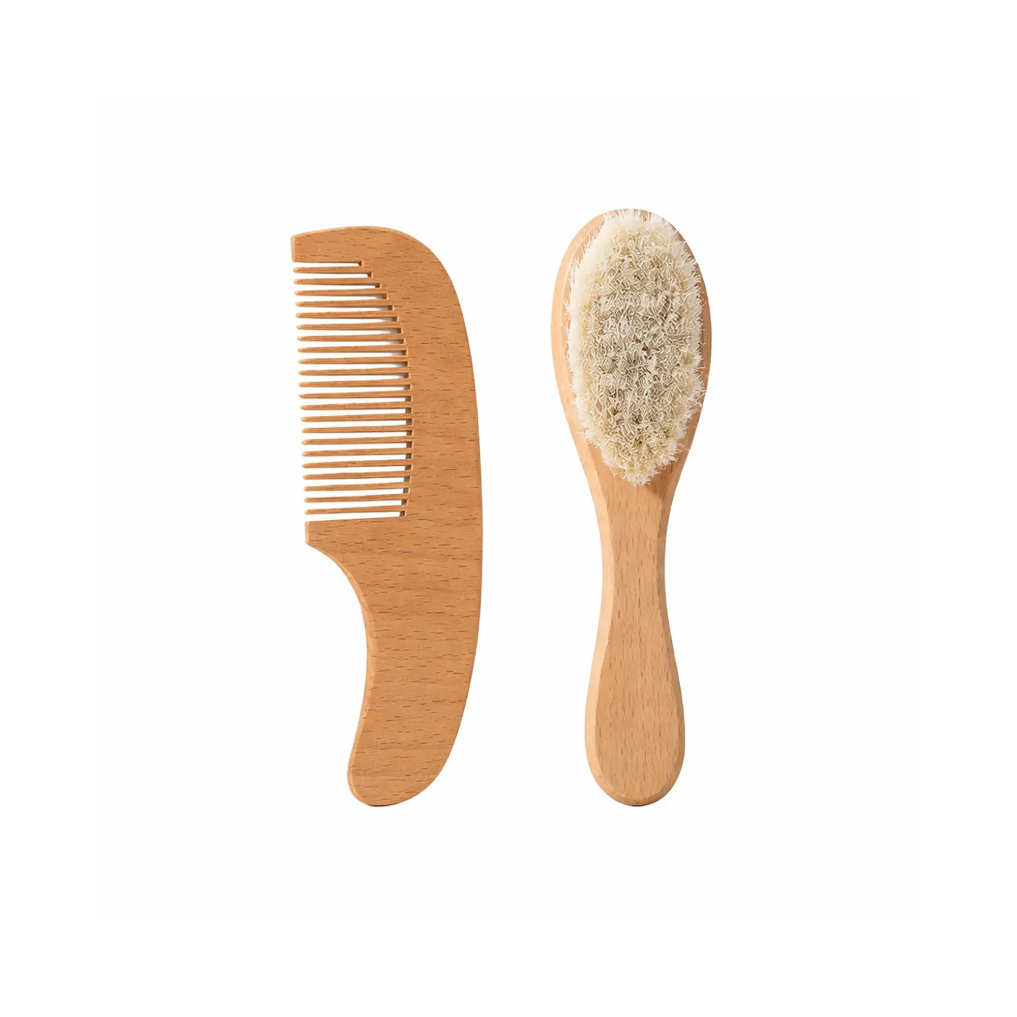 KIT CEPILLO Y PEINE CERDAS NATURALES MADERA 1