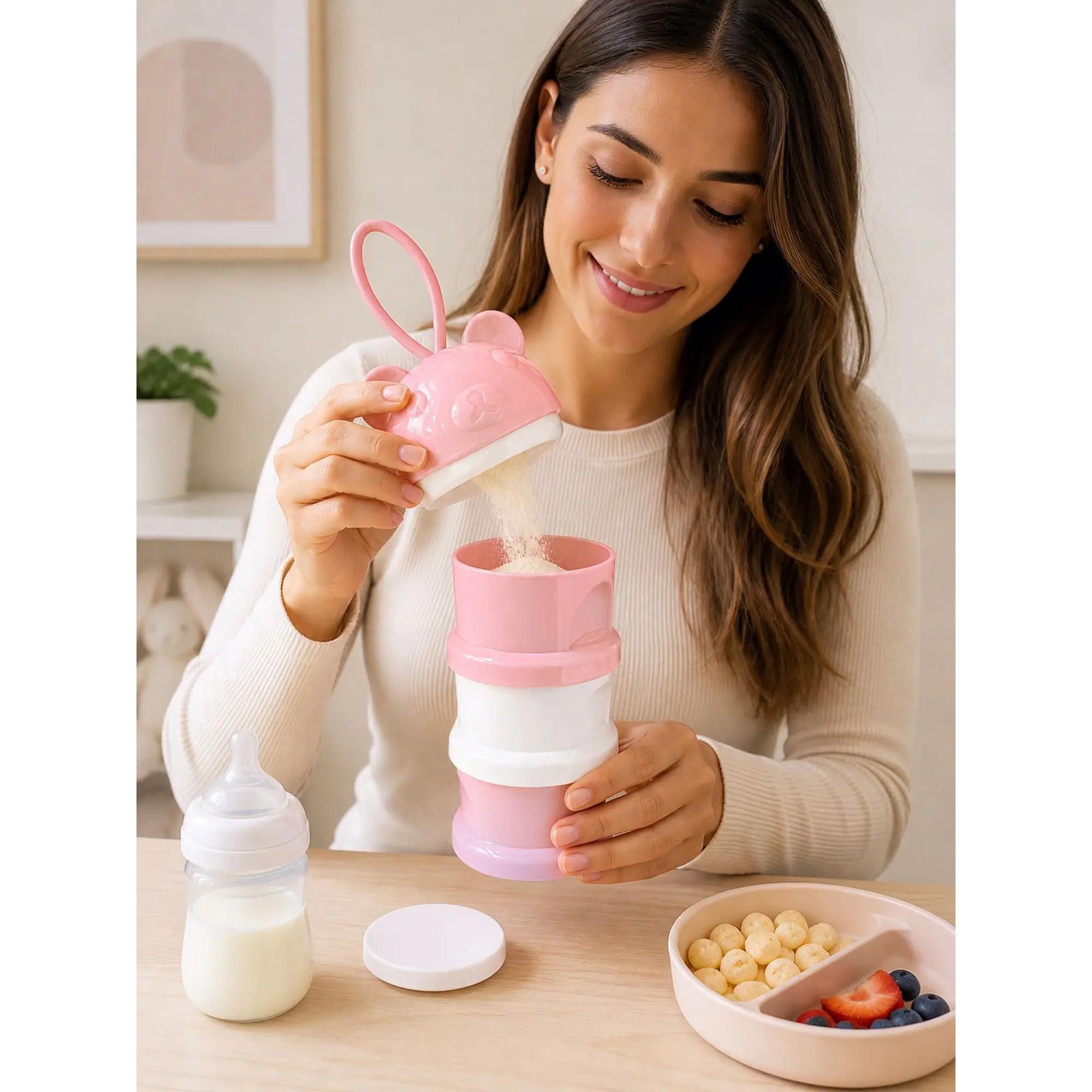 Dispensador De Leche En Polvo Celeste  9