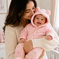 Enterito osito para bebe con chiporro color lila 0-3 meses - Miniatura 2