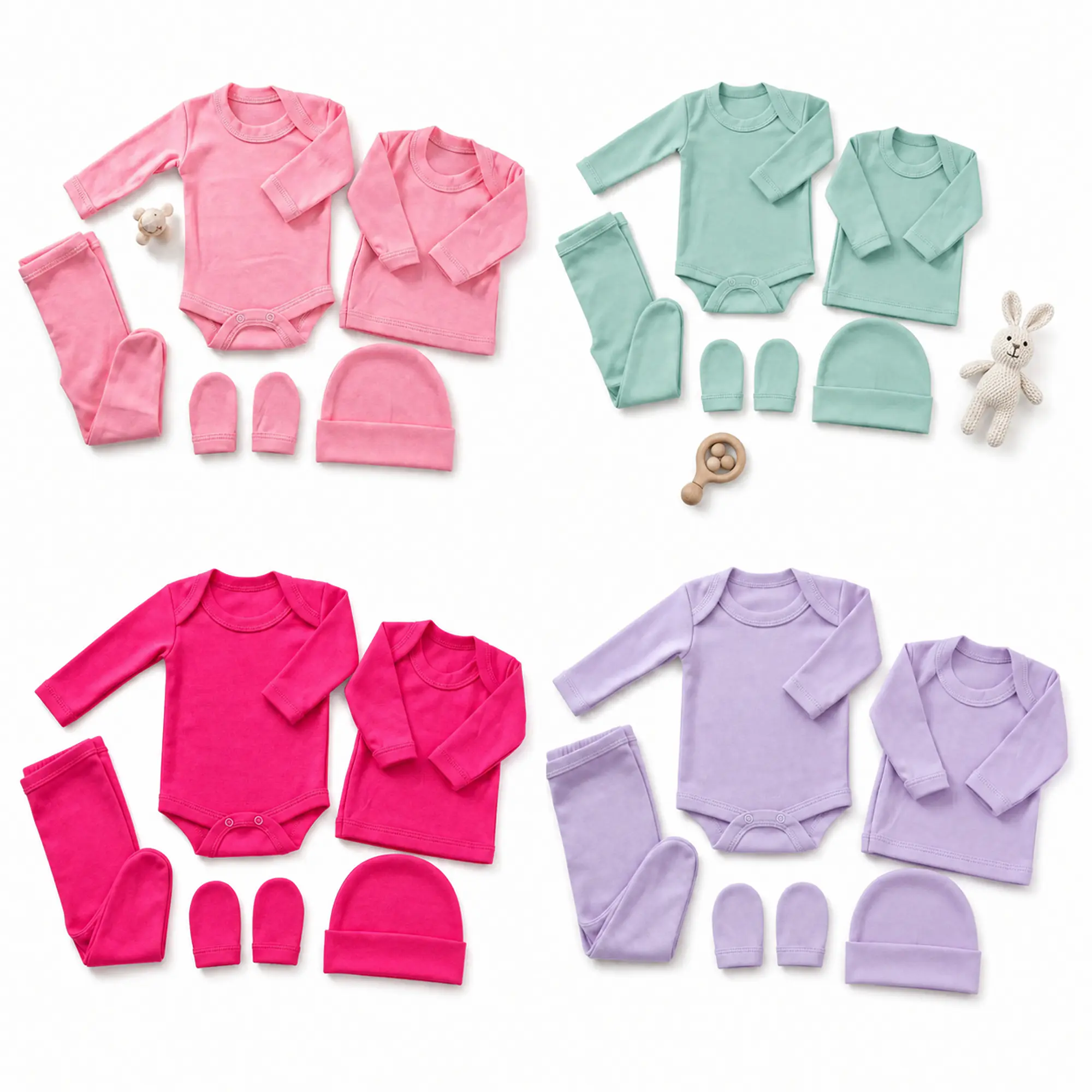 Ajuar para bebé 0-3 meses por mayor color surtido niña ropa interior 1