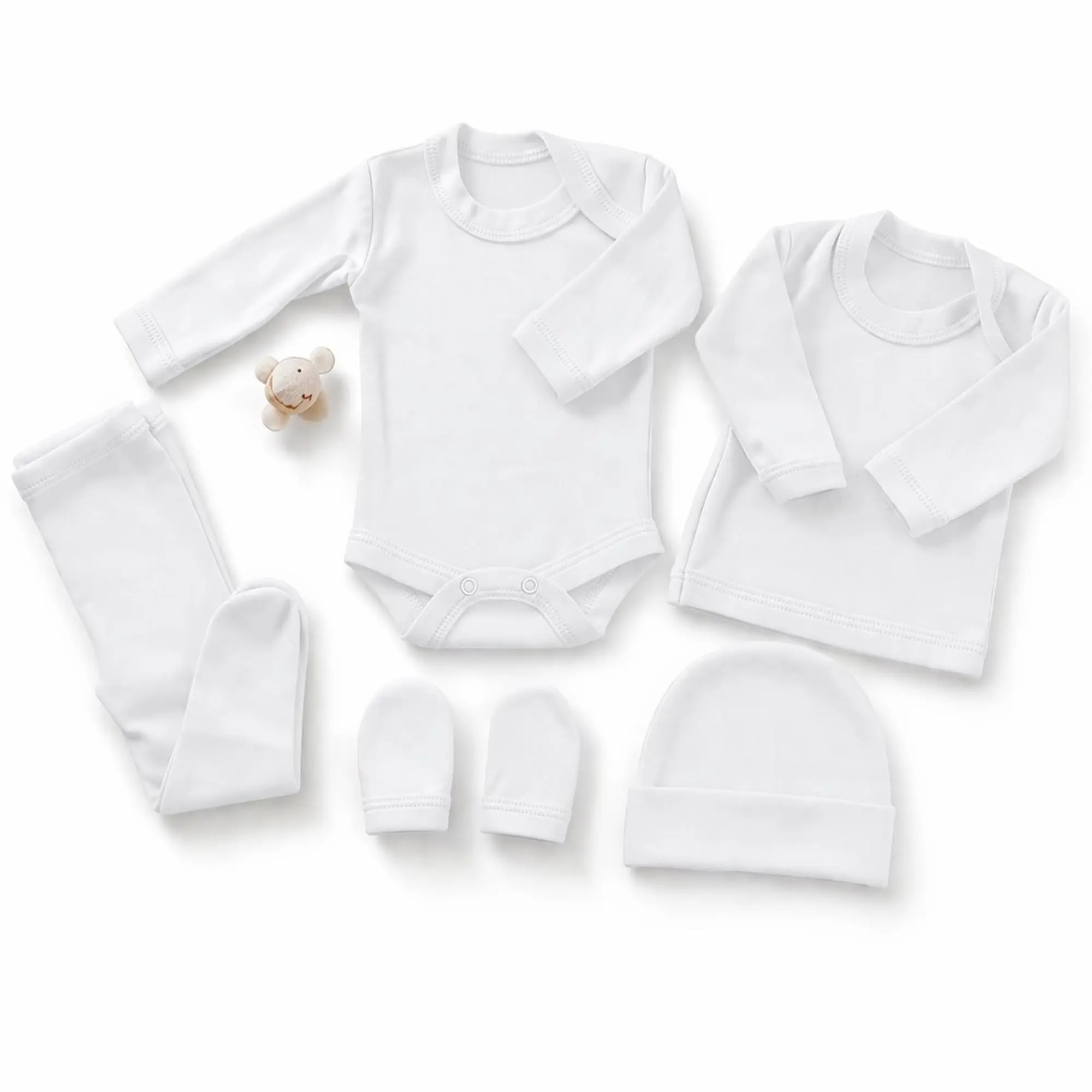 Pack ajuar bebe 15 piezas 0-3 Meses amarillo/blanco/rojo 2