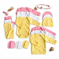 Pack ajuar bebe 15 piezas 0-3 Meses rosa/blanco/amarillo - Miniatura 1