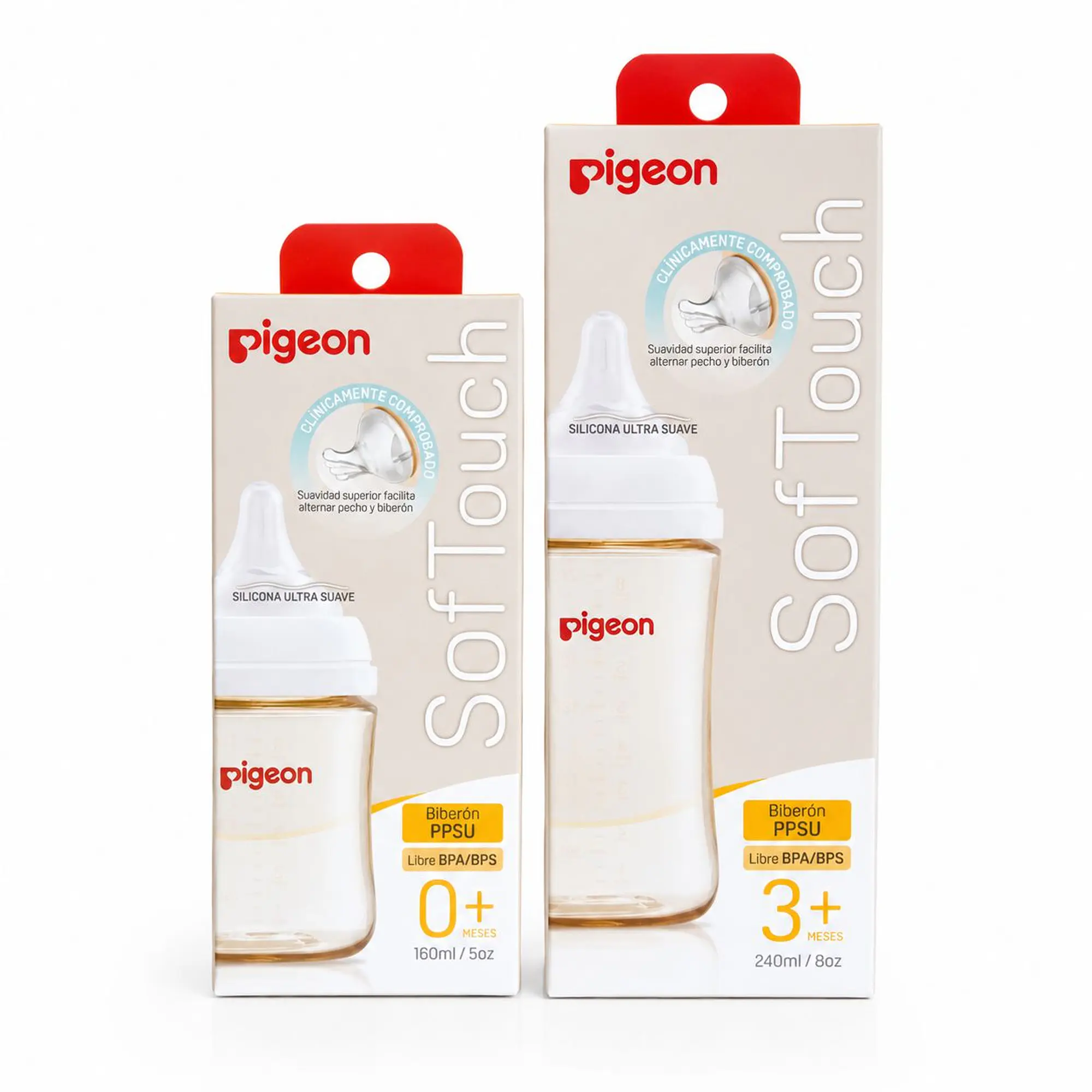 Pack de 2 Biberones Softouch ppsu 160ml 240ml marca Pigeon  3