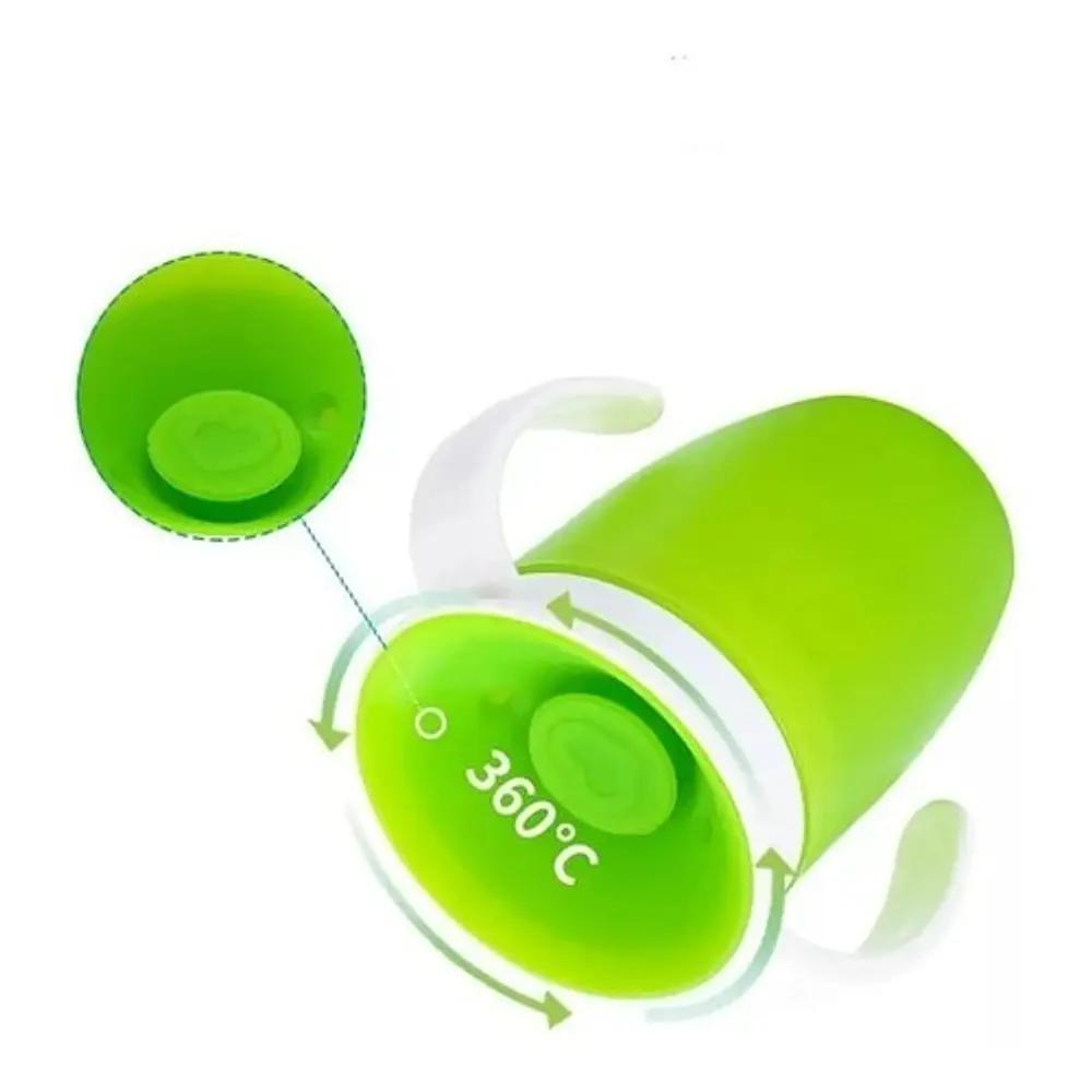 Vaso Antiderrame Bebe 360° Vaso Con Agarradera color azul 5