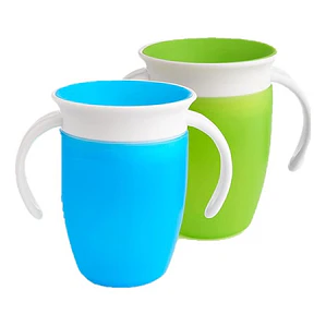 Vaso Antiderrame Bebe 360° Vaso Con Agarradera color azul