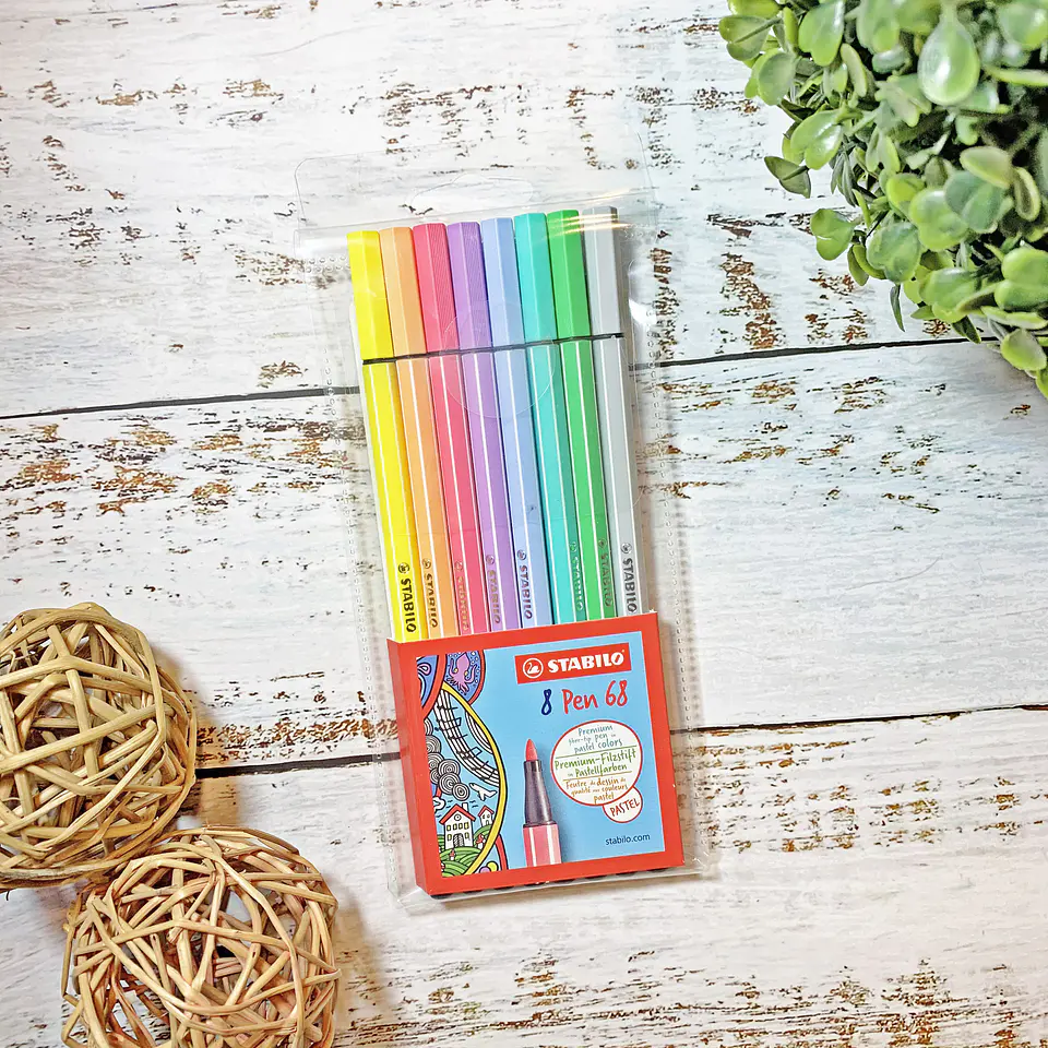 SET STABILO PEN68 PASTEL 8 COLORES 1
