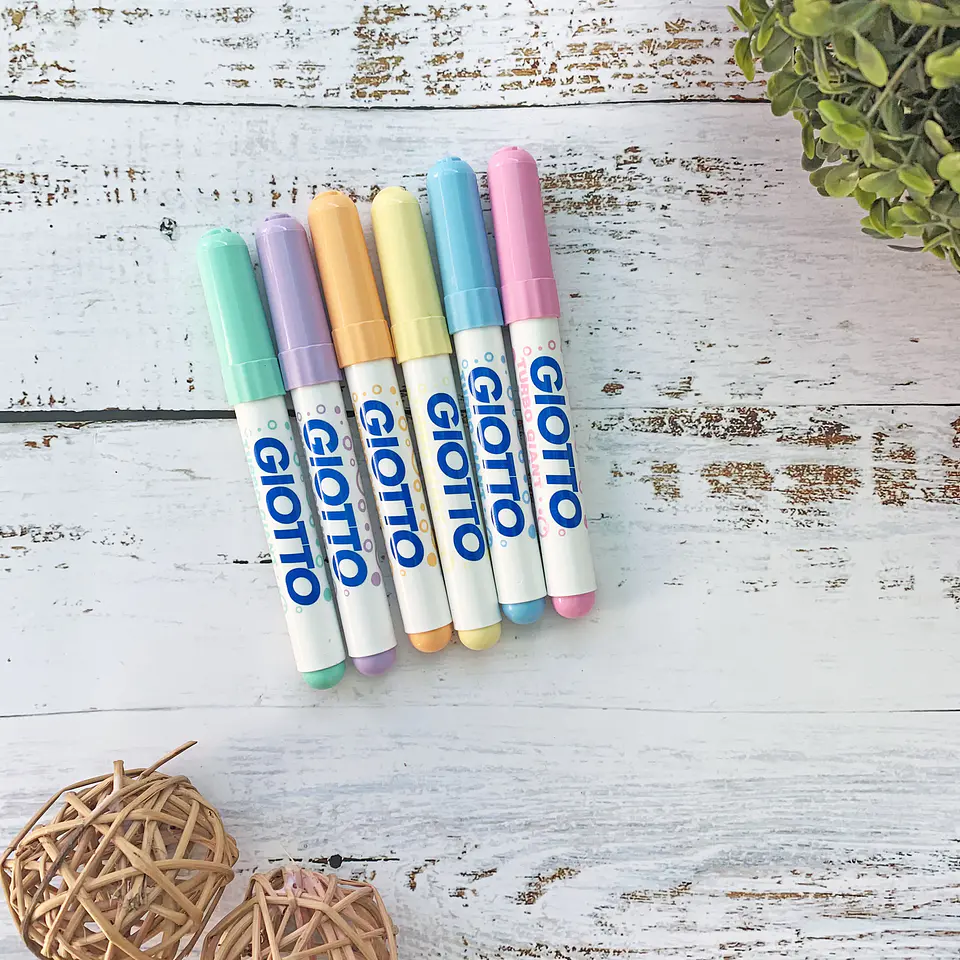 SET MARCADORES GIOTTO TURBO GIANT PASTEL 6 COLORES 2