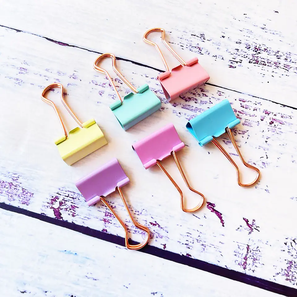 CLIPS APRETADORES TONOS PASTELES 25MM 6 UN. - MOOVING 2