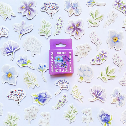 SET DE STICKERS "PURPLE FLOWER"