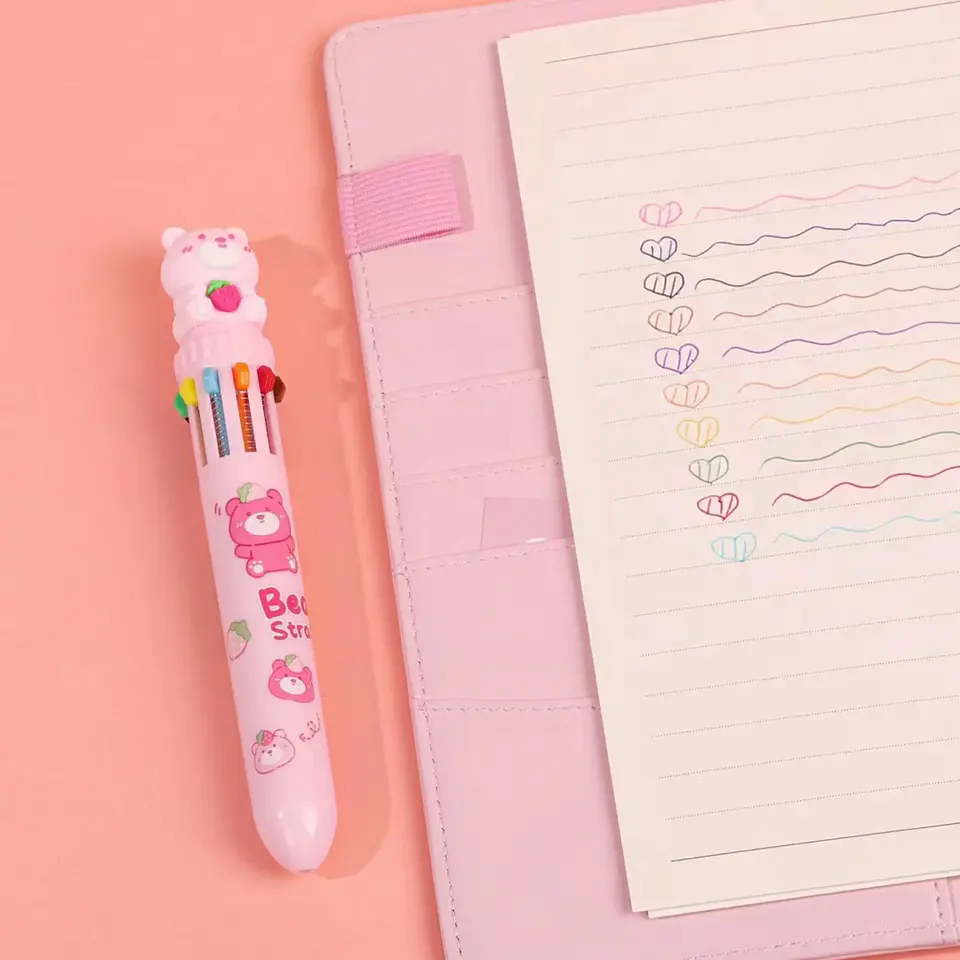LAPIZ KAWAII OSITO SWEET STRAWBERRY 10 EN 1 - KUKI 2