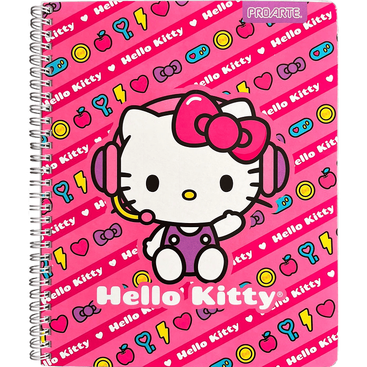 CUADERNO UNIVERSITARIO HELLO KITTY 7mm 100HJS - PROARTE 12