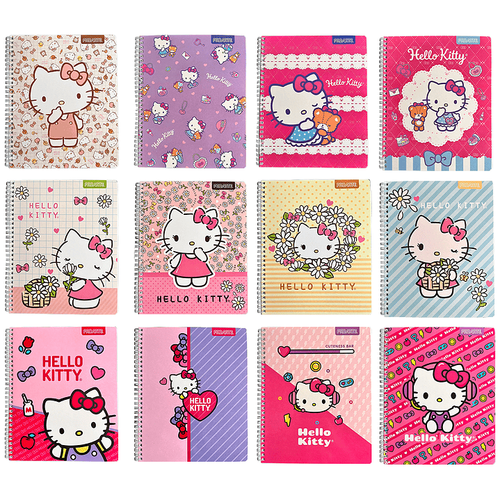 CUADERNO UNIVERSITARIO HELLO KITTY 7mm 100HJS - PROARTE 13