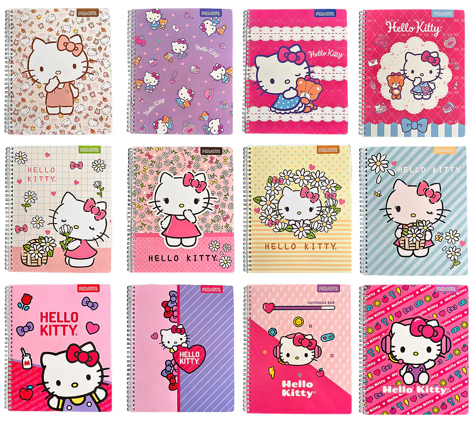 10 CUADERNO UNIVERSITARIO HELLO KITTY 7mm 100HJS - PROARTE 1