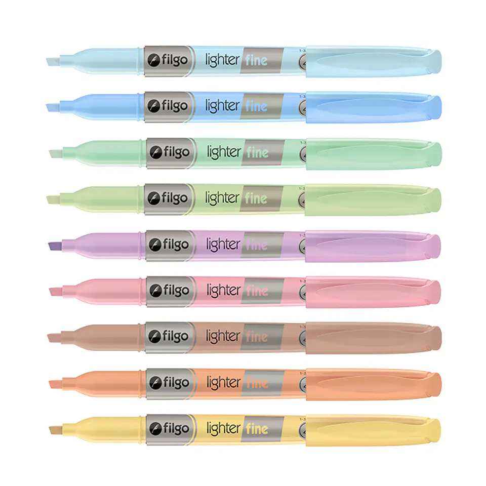 SET DESTACADORES LIGHTER FINE PASTEL 18 COLORES - FILGO 2