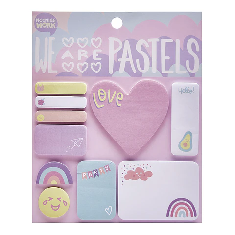 SET NOTITAS ADHESIVAS PASTEL ROSE - MOOVING