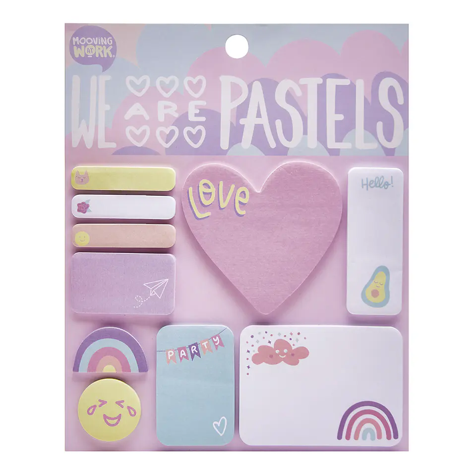 SET NOTITAS ADHESIVAS PASTEL ROSE - MOOVING 1