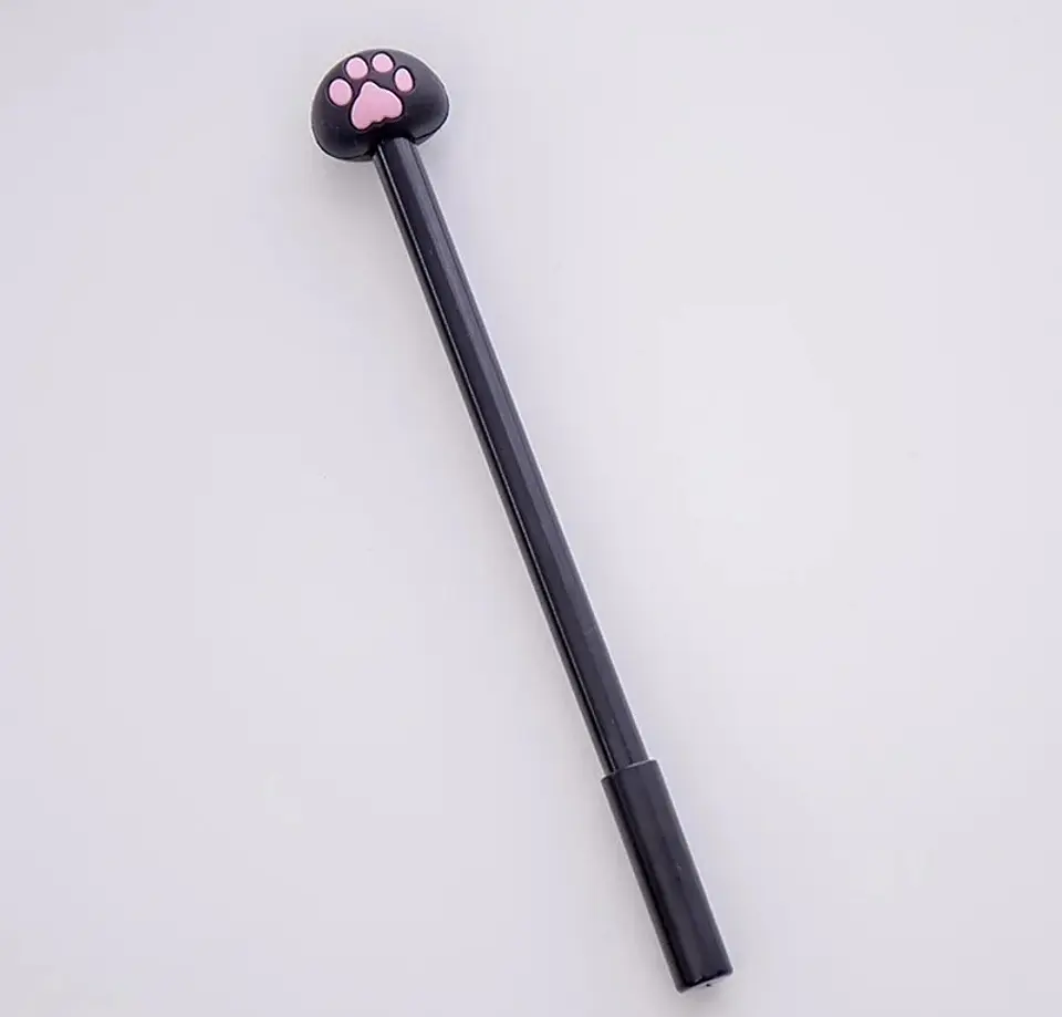 LAPIZ GEL TINTA NEGRA GATITO KAWAII 3