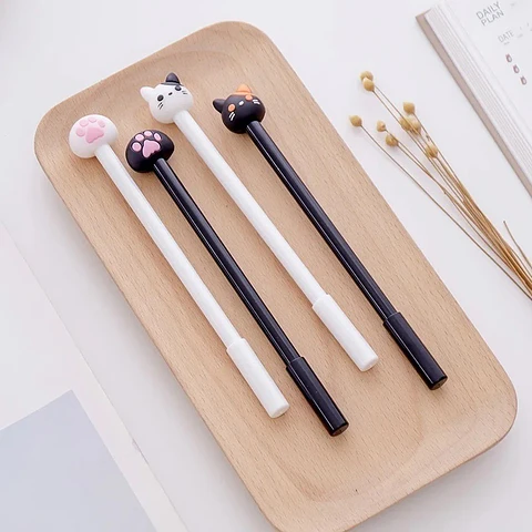 LAPIZ GEL TINTA NEGRA GATITO KAWAII