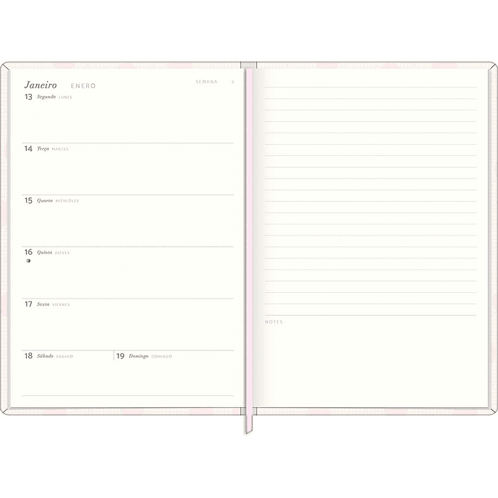 AGENDA / PLANNER M6 COSIDO SOHO CUADRILLE ROSA - TILIBRA 8