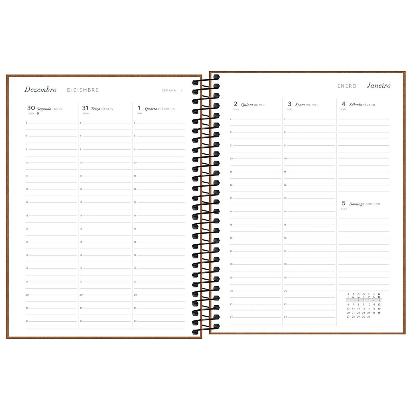 AGENDA / PLANNER 2025 M7 PRATIKA COLOR CARAMELO - TILIBRA 4