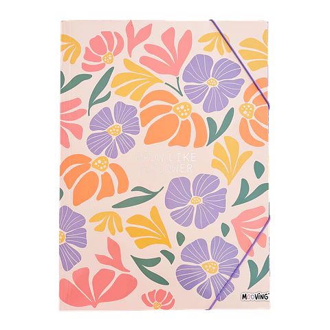 CARPETA OFICIO 3 SOLAPAS MODELO "FLOWER" - MOOVING