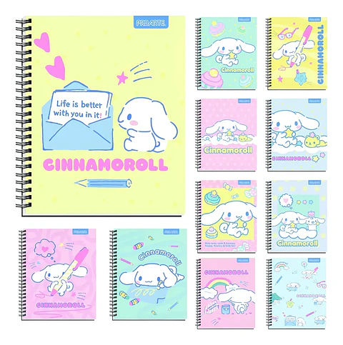 10 CUADERNO UNIVERSITARIO CINNAMOROLL 7mm 100HJS - PROARTE