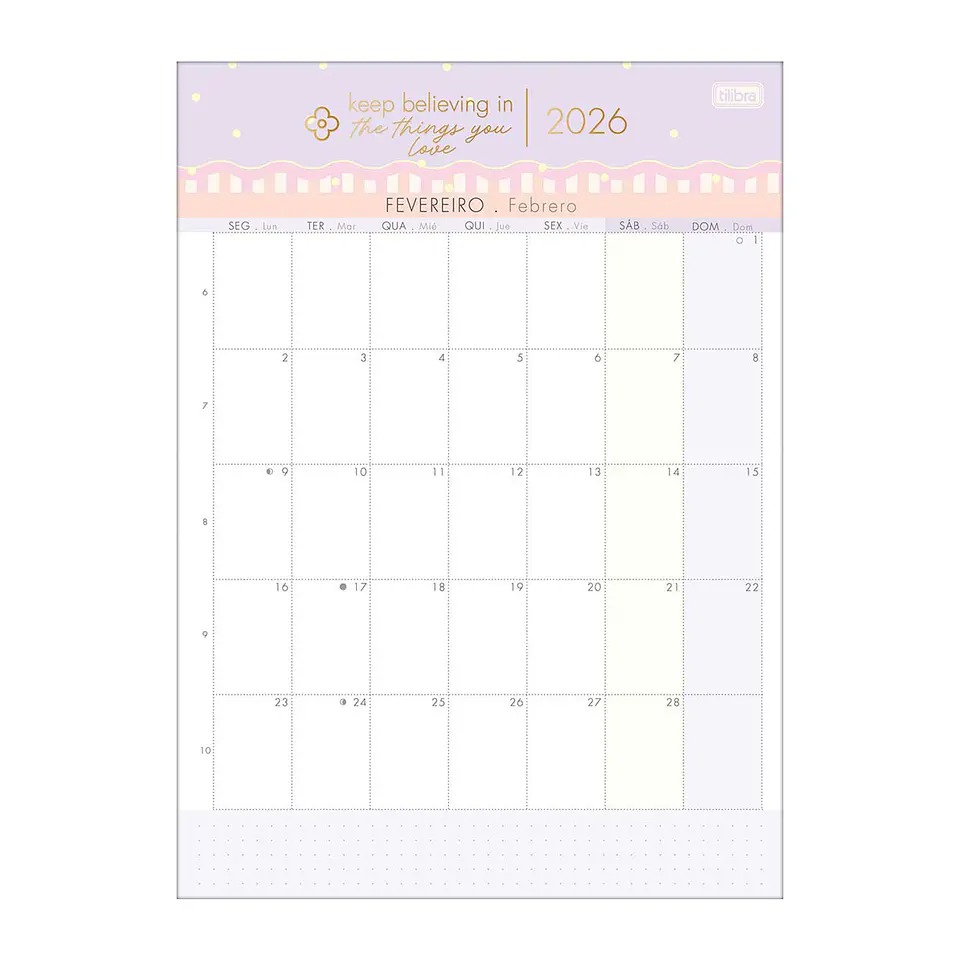 PLANNER CALENDARIO 2026 12 HOJAS A4 MODELO SOHO - TILIBRA 3