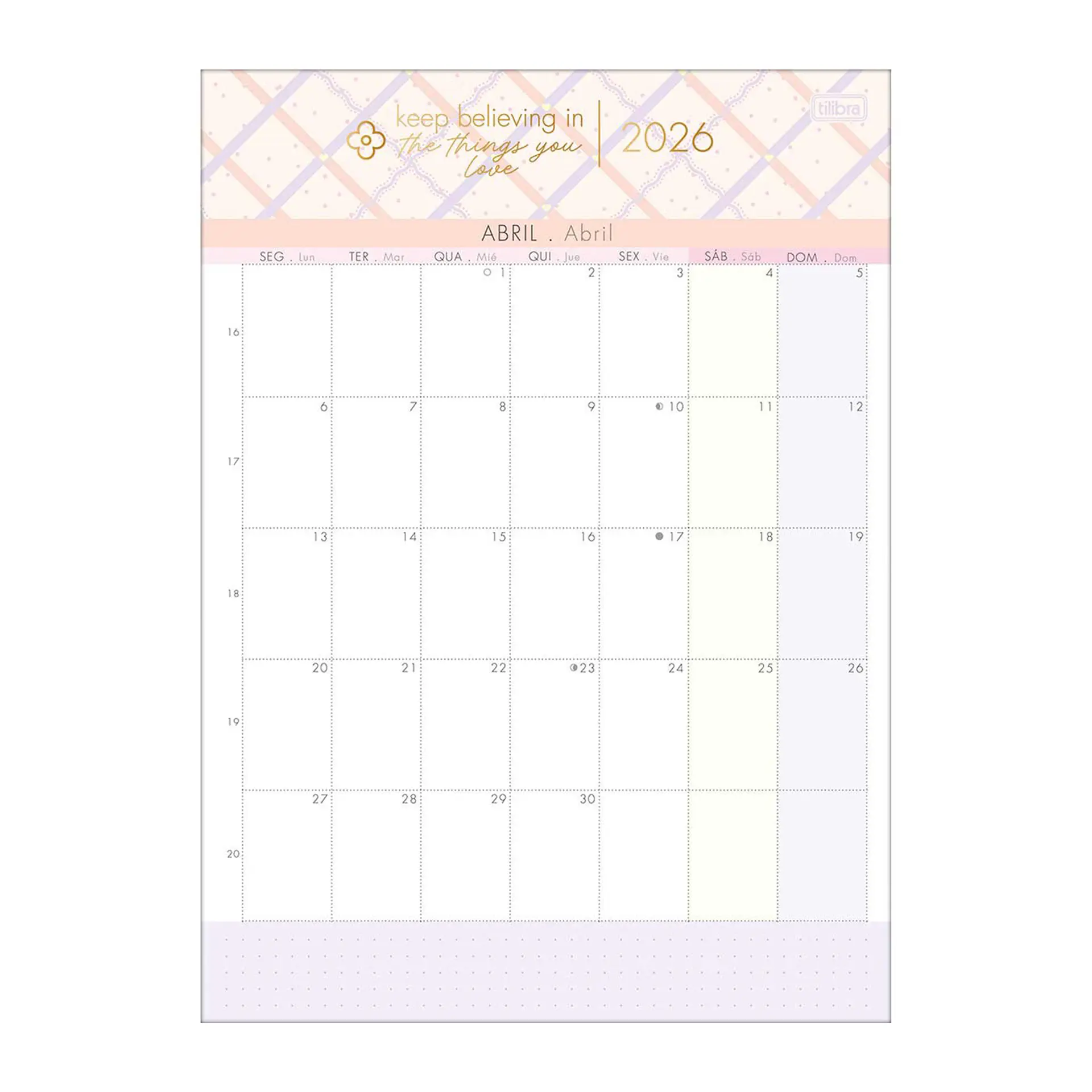 PLANNER CALENDARIO 2026 12 HOJAS A4 MODELO SOHO - TILIBRA 4