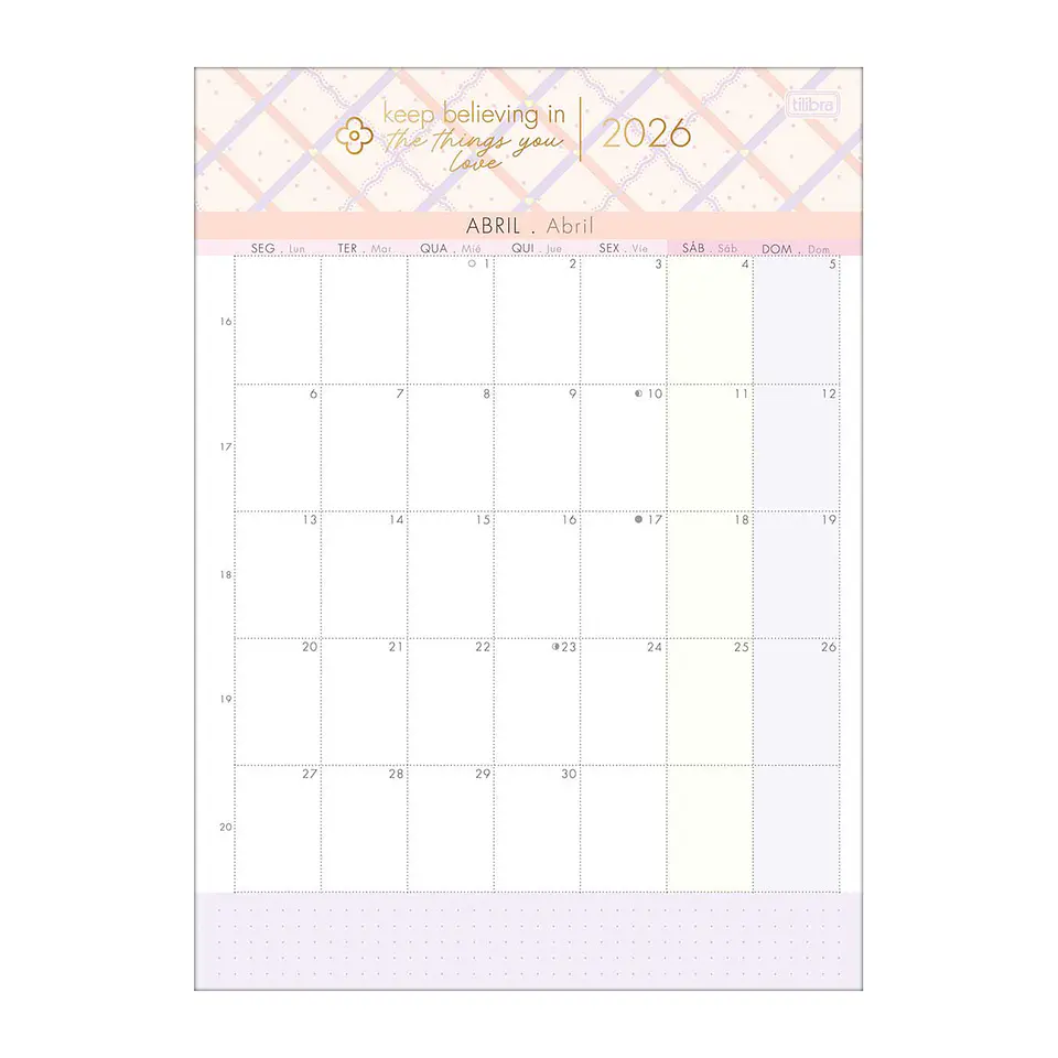 PLANNER CALENDARIO 2026 12 HOJAS A4 MODELO SOHO - TILIBRA 4