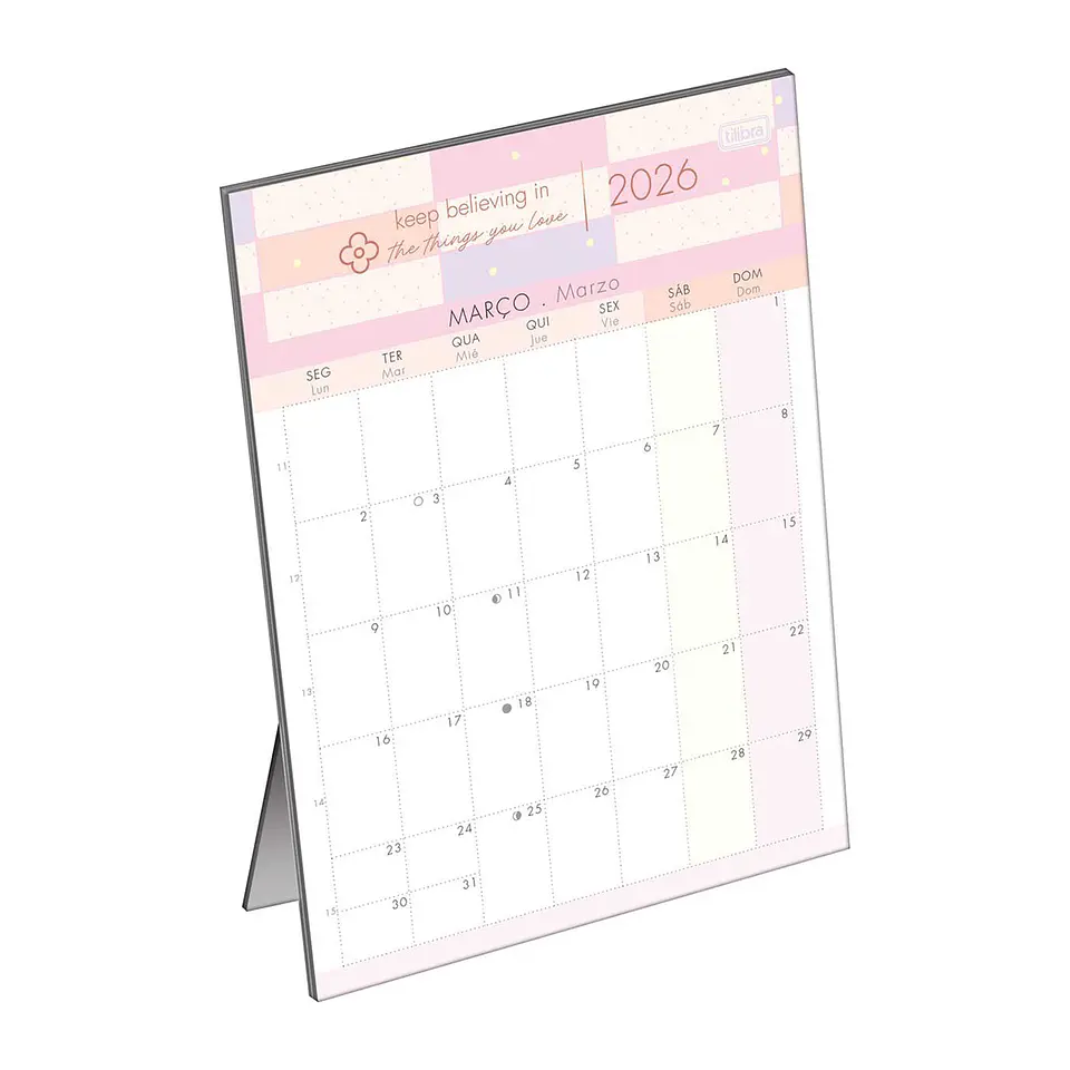 PLANNER CALENDARIO DE ESCRITORIO 2026 MODELO SOHO - TILIBRA 3