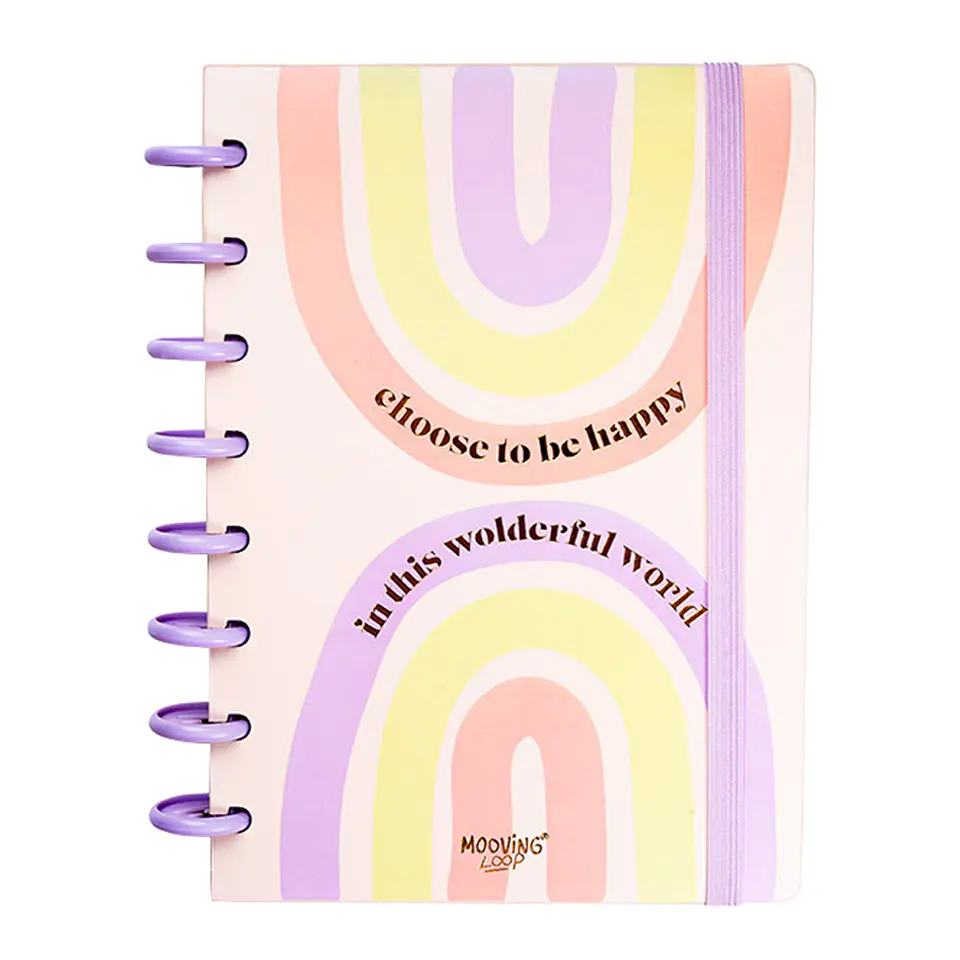 CUADERNO DE DISCOS A5 ARCOIRIS - MOOVING LOOPS 1