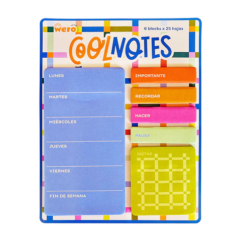 SET NOTAS ADHESIVAS COOLNOTES PLANNER - WERO