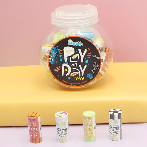 GOMA DE BORRAR PLAY ALL DAY PELOTAS - WERO