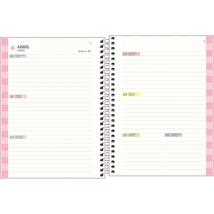 AGENDA / PLANNER 2026 M7 VISTA SEMANAL HAPPY DAMASCO - TILIBRA 11